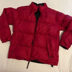 Womens LL Bean Reversible Down Puffer Jacket